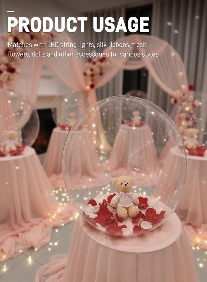 DAWZMR 15PCS 20"/30" Large Bubble Bobo Balloons set, Globos Burbuja De Pulgadas Transparente, Clear Bubbles Balloon - Image 3